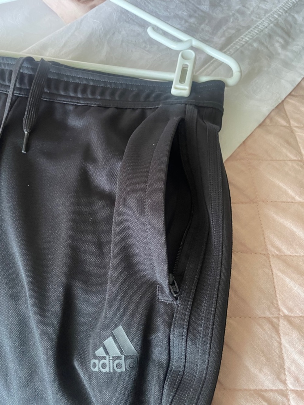 adidas Black Women's Track Joggers with Zip Pockets - Picture 4 of 5